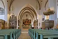 Interior of St. Mary's Church in Wittenberg