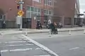 View from MTA bus at the intersection of East Centre Street and Fallsway