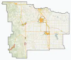 Okotoks is located in Foothills County