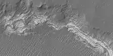 Enlargement of previous image of layers, as seen by HiRISE