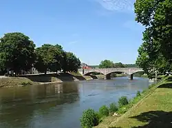 Bridge across the river at Hamoir