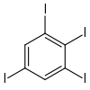 Structural formula of 1,2,3,5-Tetraiodobenzene