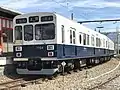 1000 series set 1004 in retro-style blue and cream livery in June 2017