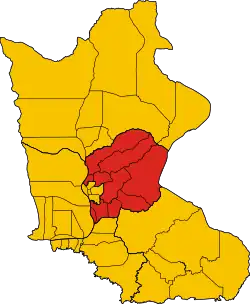 District location in Kratié province