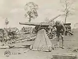 A Belgian casemate gun recaptured by American troops.