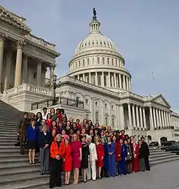 Before its release to news media, congressional staff digitally added into this 2013 official portrait the heads of four members absent in the original photo shoot.