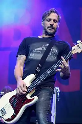 Bentley playing with Bad Religion in 2013.