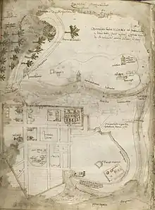 A 14th century sketch of Jerusalem