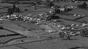 Aerial photo of Ohaupo in April 1964