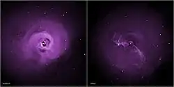 Turbulence may prevent galaxy clusters from cooling; illustrated: Perseus Cluster and Virgo Cluster (Chandra X-ray).