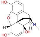 Chemical structure of 14-hydroxymorphine.