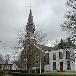 View of the Roman Catholic church of Kudelstaart.