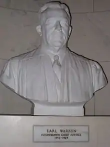 Chief Justice Earl Warren (1977), U. S. Supreme Court Building, Washington, D.C.