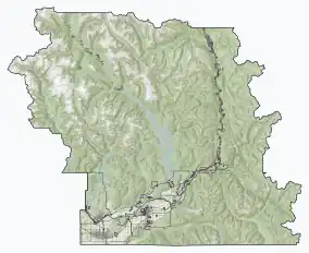 Map showing the location of Golden Ears Provincial Park