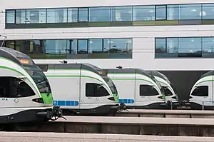 Trains at Helsinki station in 2015