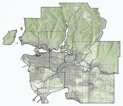 Map showing the location of Richmond Nature Park