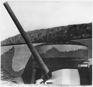 16-inch casemated gun, similar to those at Battery Townsley.