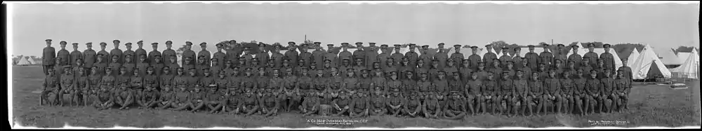 The 162nd Battalion in training at the new camp in Niagara-on-the-Lake