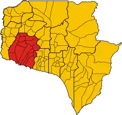 District location in Siem Reap Province