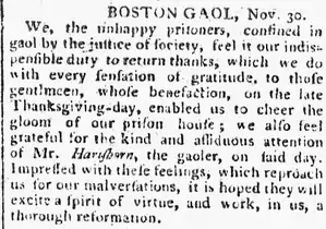 Boston Gaol, 1799