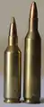 A .17 Remington Fireball cartridge next to a .17 Remington cartridge