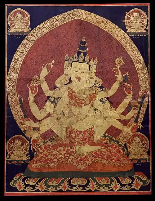 17th century Central Tibeten thanka of Guhyasamaja Akshobhyavajra, Rubin Museum of Art