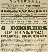 Advertisement for "3 Degrees of Banking," 1838