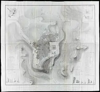 A detailed map of Jerusalem from the 19th century