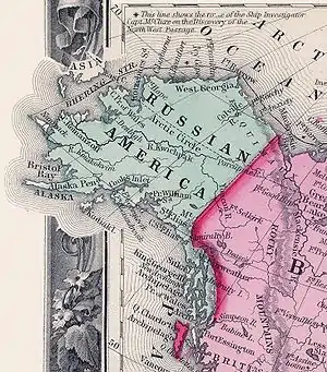 Image 31860 map of Russian America (from History of Alaska)