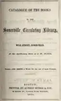 Somerville Circulating Library, Milk Street, 1860s