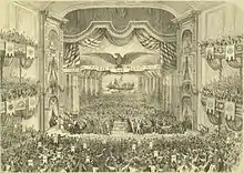 Interior of Ford's Grand Opera House during the 1872 convention