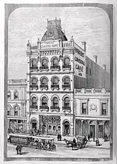 Parer's Crystal Cafe, Bourke St., Melbourne 1886