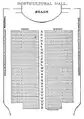 Seating chart of auditorium, 1887