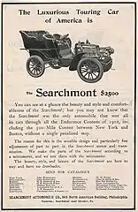 1903 Searchmont Type VI or VII advertisement in Horseless Age