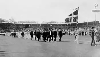 Danish team at the opening ceremony