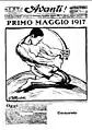 Avanti! of 1 May 1917 with censor cuts.