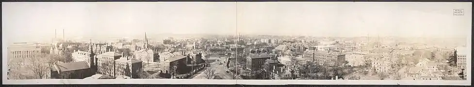 Overview of Harvard Square area, 1919