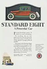 1921 Standard Eight advertisement