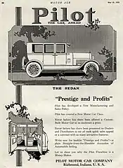 1922 Pilot Sedan advertisement - Motor Age