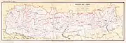 Map of Nepal by Survey of India in 1927 excluding Kalapani area from Nepal