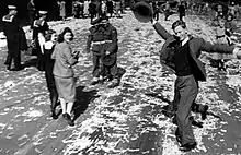 Dancing Man in Sydney on August 15, 1945