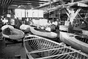 Building the Finn-class Olympic dinghies at Børresen Bådebyggeri, Denmark