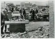 The market, with renewed activity around just a week after the fire (February 8, 1953)