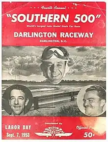 1953 Southern 500 program and logo