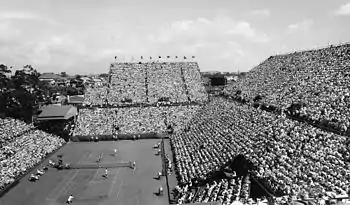 1958 Davis Cup tennis Challenge Round between Australia and the United States played on the Milton Courts in Brisbane, Australia