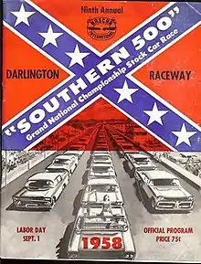 1958 Southern 500 program cover