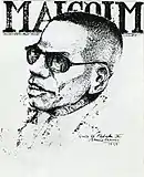 Malcolm (1959). Ink Drawing for Americana.