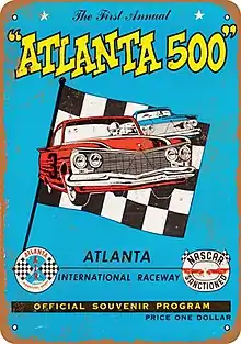 1960 Atlanta 500 program cover