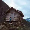 1960. The old storehouse on pillars at Nesbø.