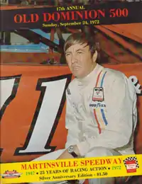 1972 Old Dominion 500 program cover